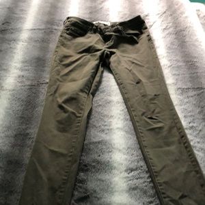 Olive green skinny pants